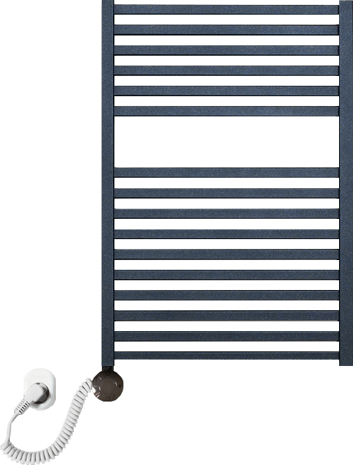 Электрический полотенцесушитель Luxrad Kwadro 065262 72х50 L, черный, терморегулятор selmo smart
