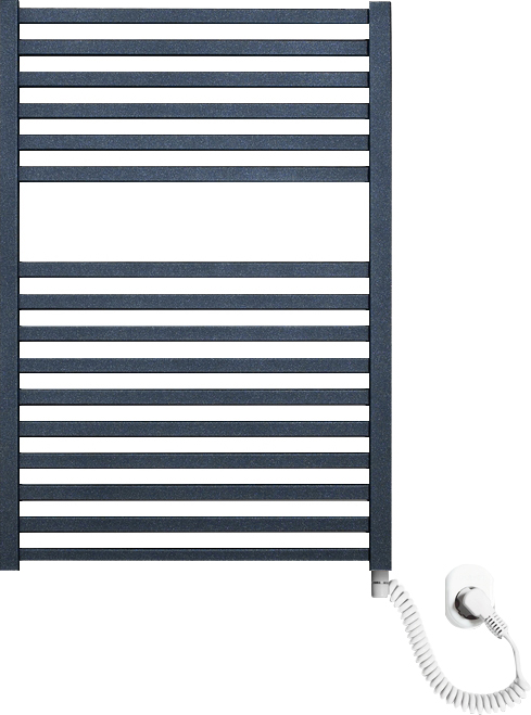 Электрический полотенцесушитель Luxrad Kwadro 065265 72х50 R, черный, терморегулятор selmo pad