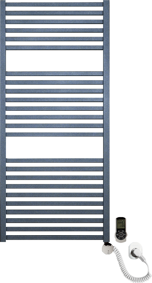 Электрический полотенцесушитель Luxrad Kwadro 065319 112х50 R, черный, терморегулятор selmo smart pr