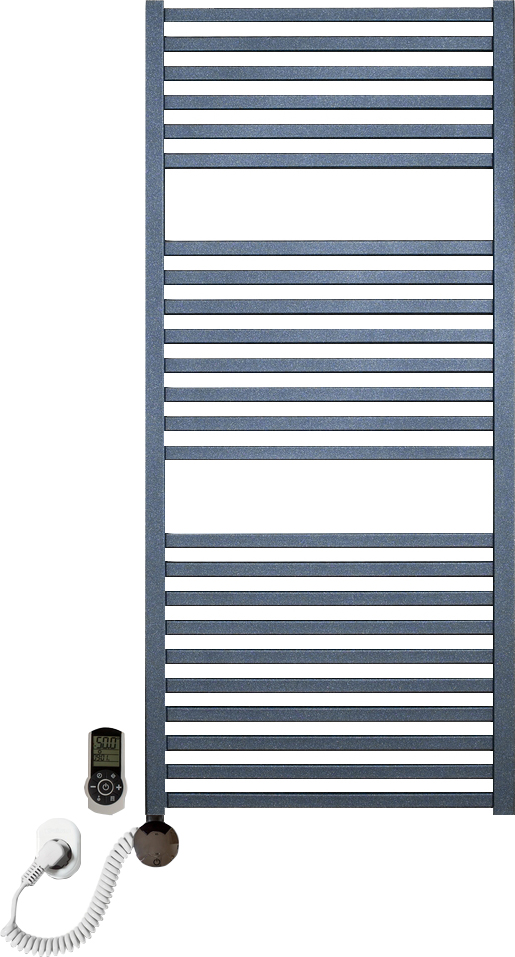 Электрический полотенцесушитель Luxrad Kwadro 065322 112х50 L, черный, терморегулятор selmo smart pr