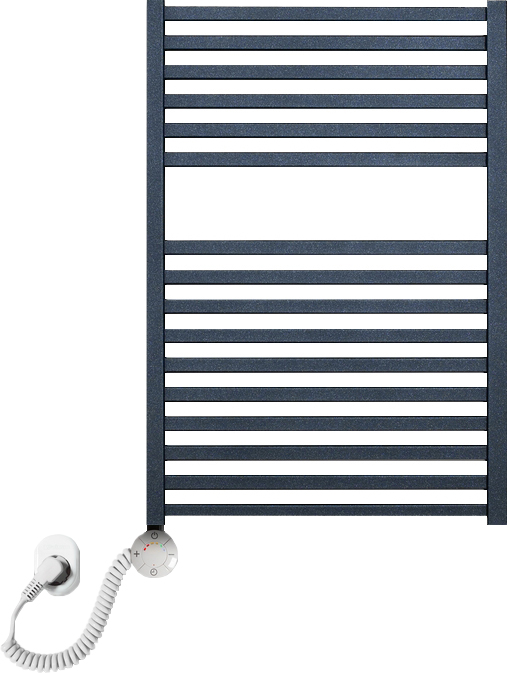 Электрический полотенцесушитель Luxrad Kwadro 065260 72х50 L, черный, терморегулятор selmo smart
