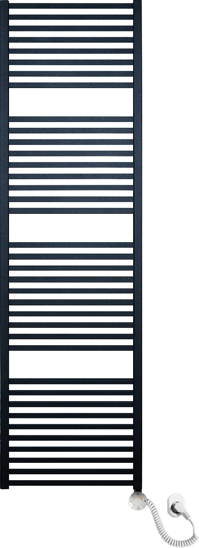 Электрический полотенцесушитель Luxrad Kwadro 065355 172х50 R, черный, терморегулятор selmo smart