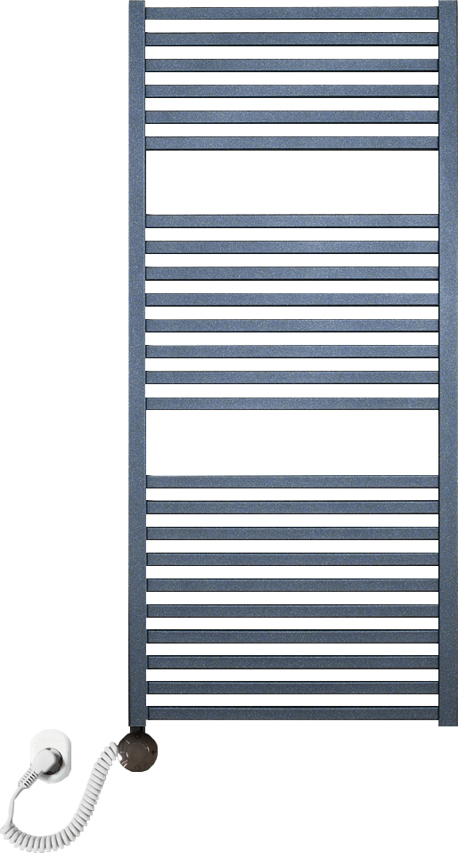 Электрический полотенцесушитель Luxrad Kwadro 065310 112х50 L, черный, терморегулятор selmo smart