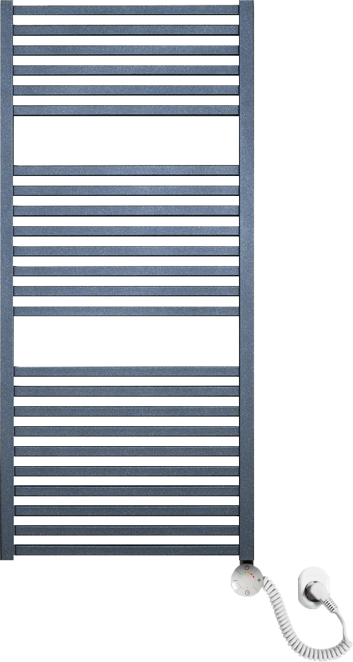 Электрический полотенцесушитель Luxrad Kwadro 065307 112х50 R, черный, терморегулятор selmo smart