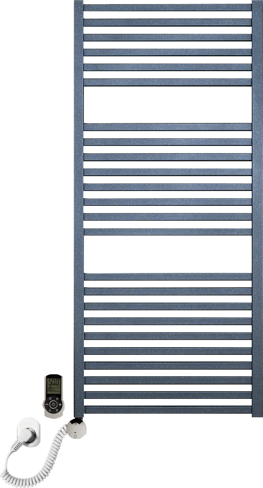 Электрический полотенцесушитель Luxrad Kwadro 065320 112х50 L, черный, терморегулятор selmo smart pr