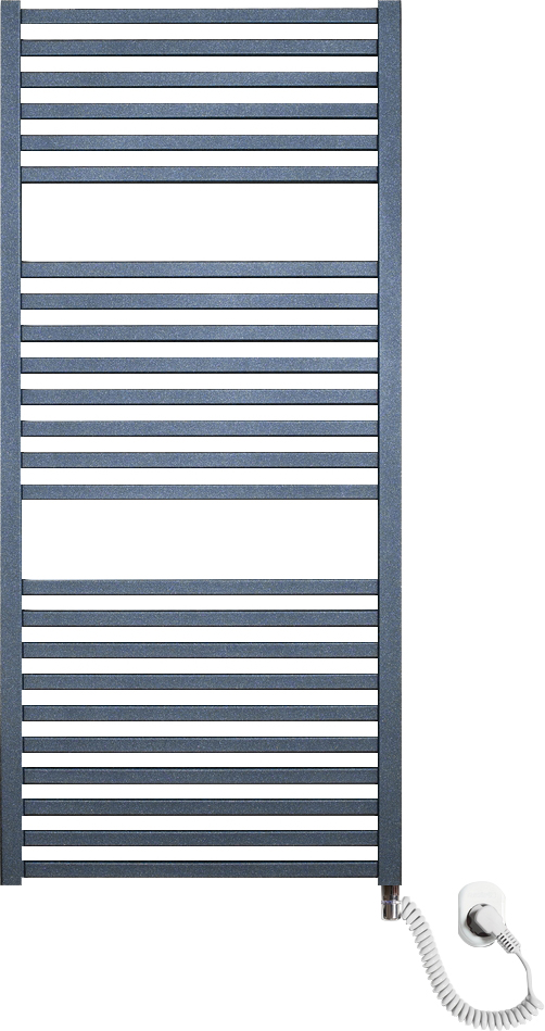 Электрический полотенцесушитель Luxrad Kwadro 065315 112х50 R, черный, терморегулятор selmo pad