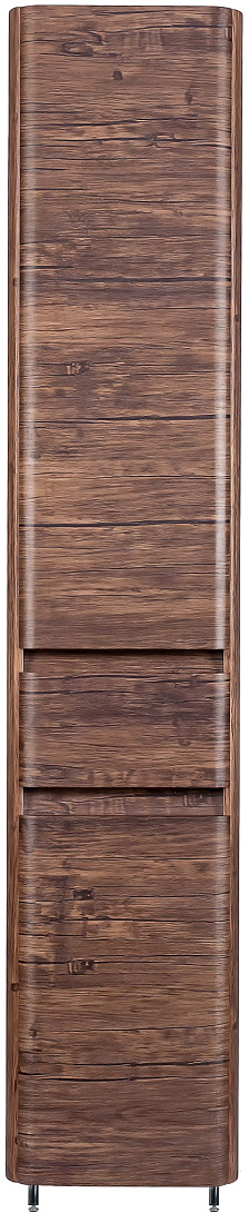 Шкаф-пенал Style Line Атлантика 35 Люкс Plus L, с бельевой корзиной, старое дерево