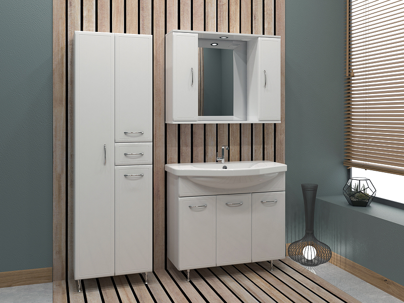 Зеркало-шкаф Stella Polar Концепт 80/С, с подсветкой