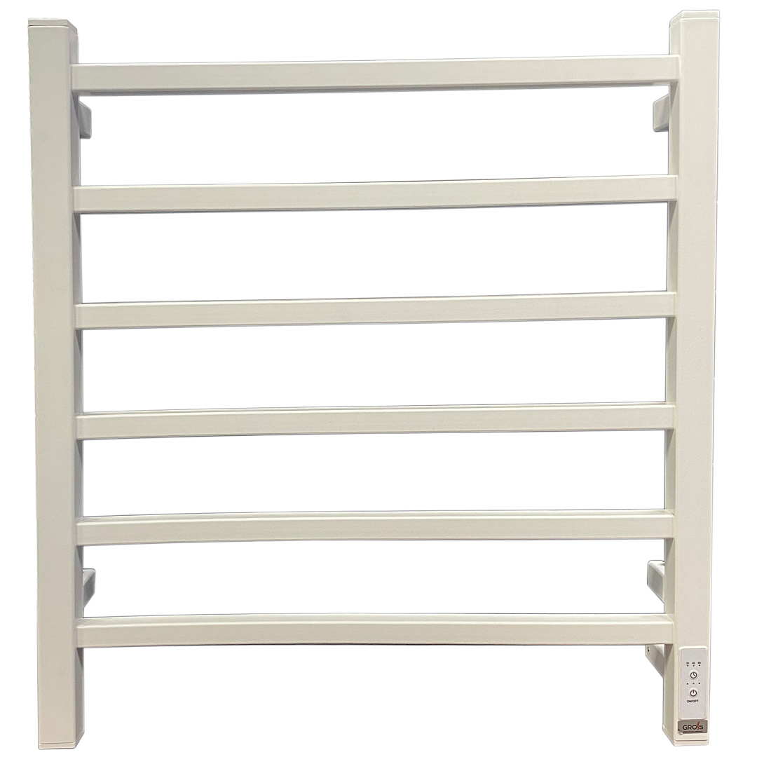 Электрический полотенцесушитель Grois Alex GR-101 500/600 П6 RAL9016 белый матовый диммер справа