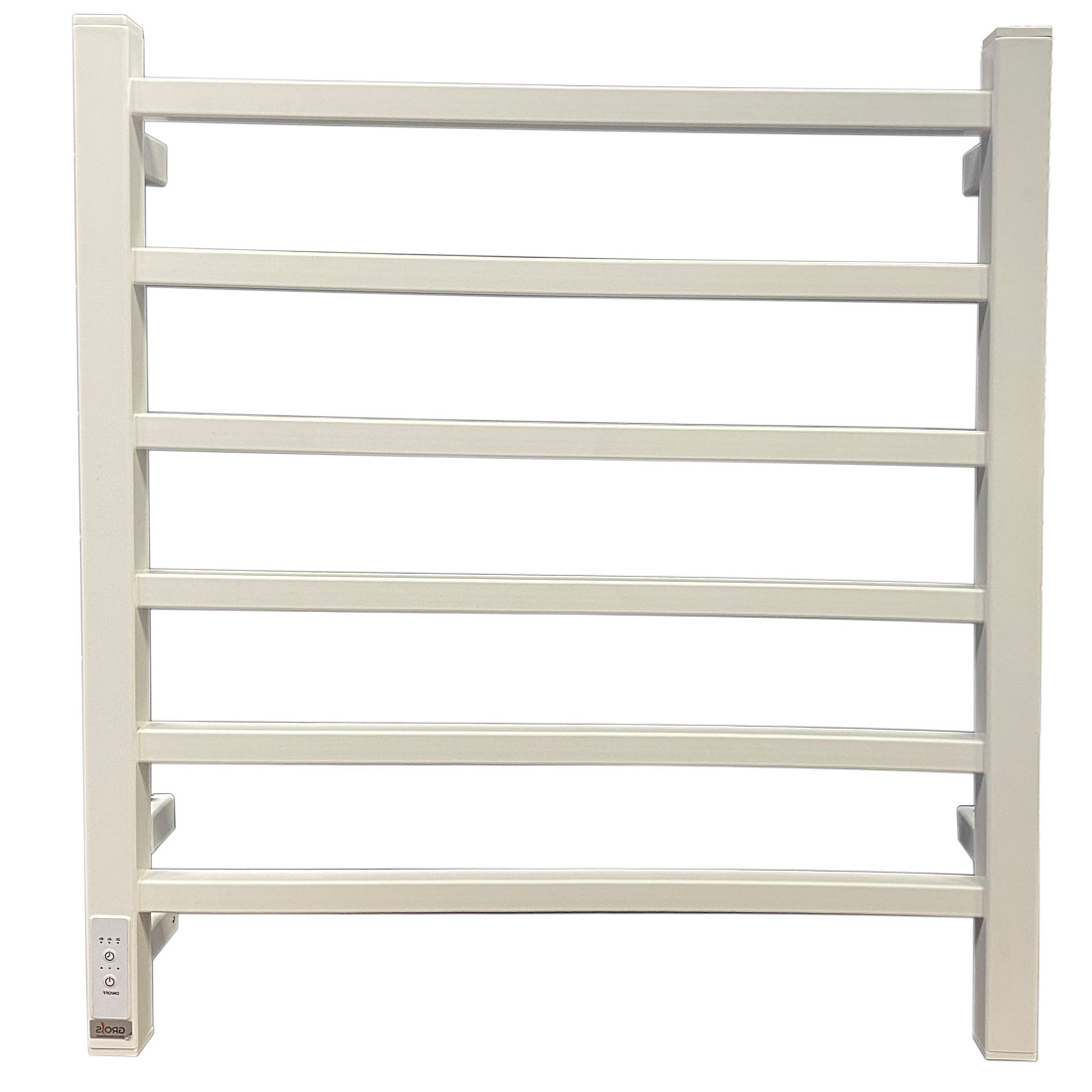 Электрический полотенцесушитель Grois Alex GR-101 500/600 П6 RAL9016 белый матовый диммер слева