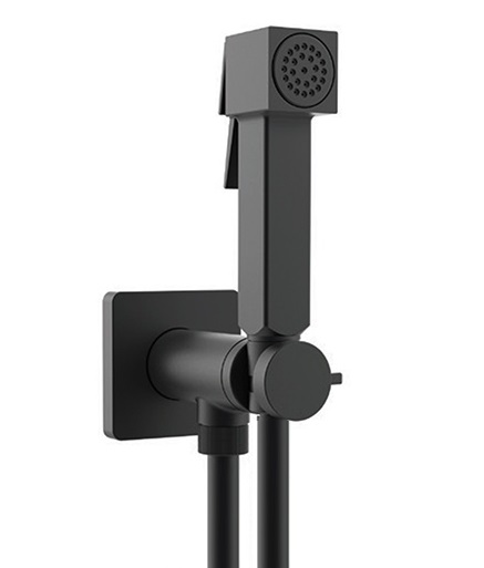 Гигиенический душ Bossini Cube E38003B.073 со смесителем, черный матовый