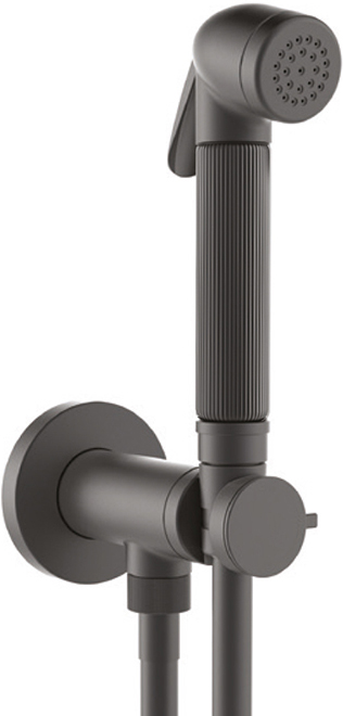 Гигиенический душ Bossini Nikita E37009B.073 со смесителем, черный матовый