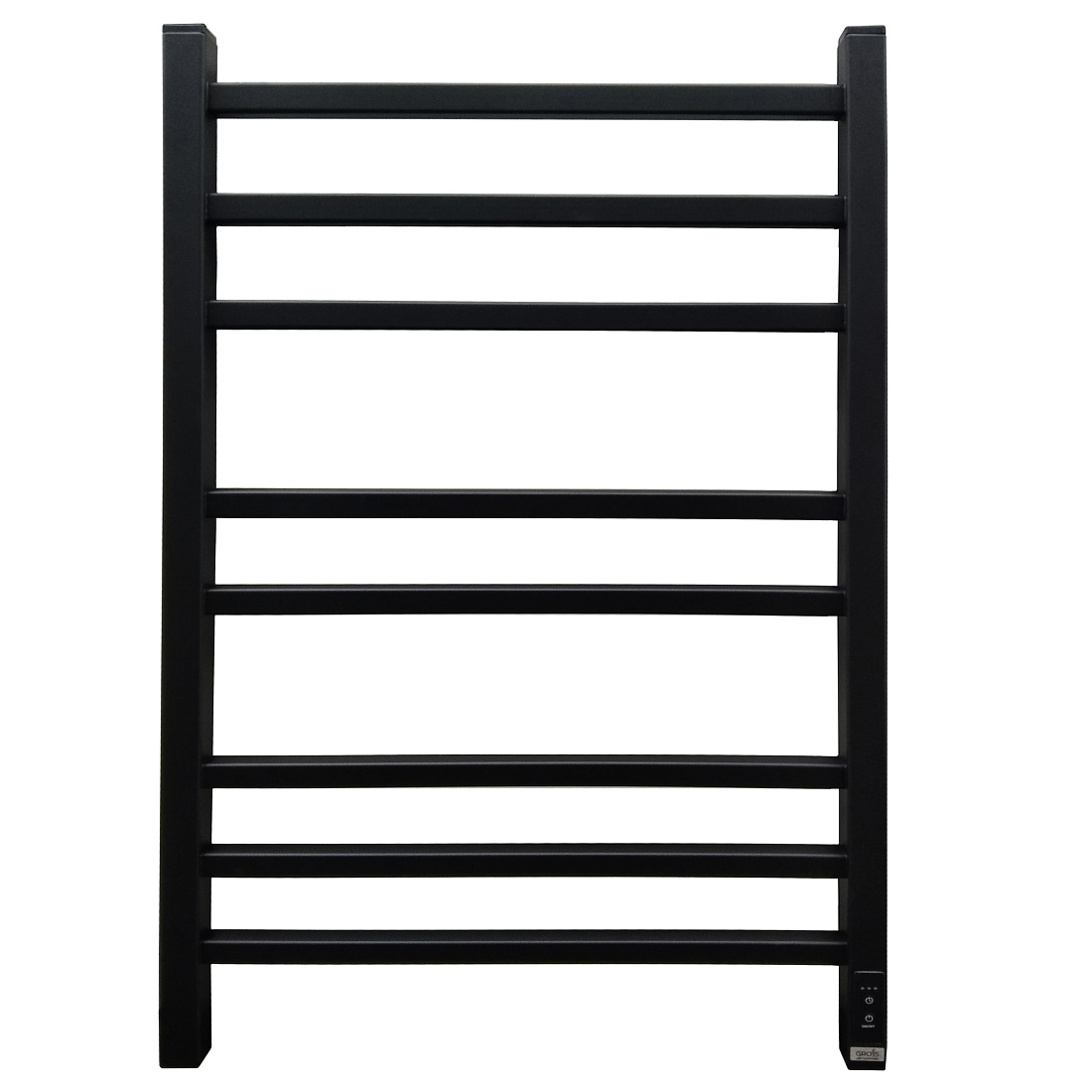 Электрический полотенцесушитель Grois Alex GR-102 500/800 П8 RAL9005 черный матовый диммер справа