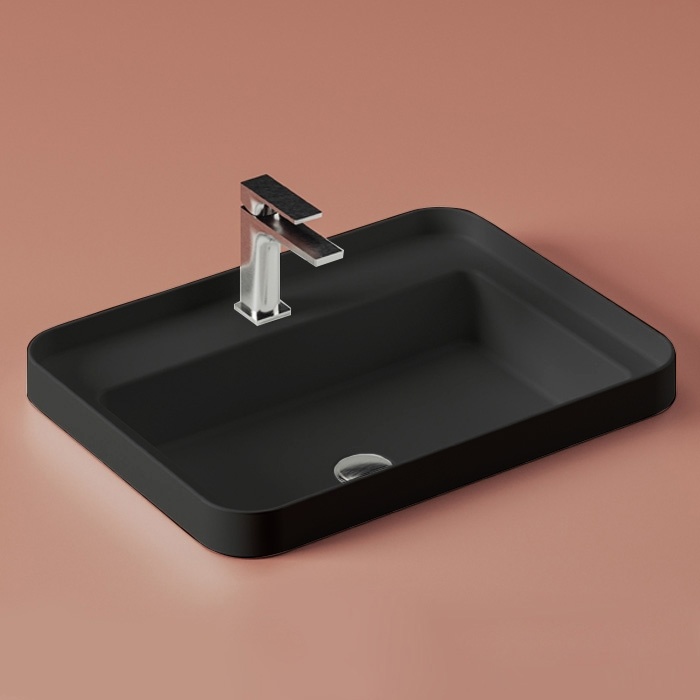 Раковина ArtCeram Fuori Scala TFL034 17 00 60x45 см, черная матовая