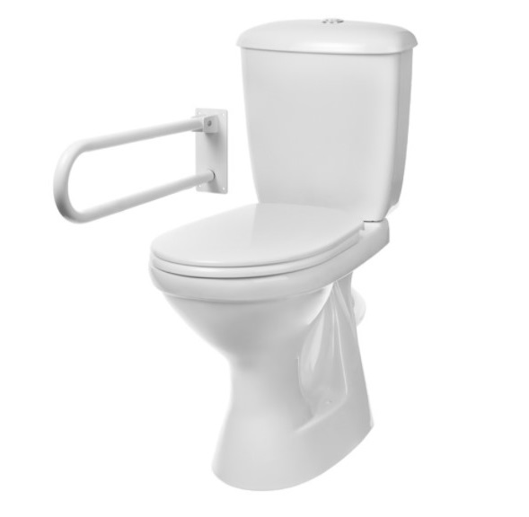 Унитаз-компакт Оскольская керамика Персона стандарт, для людей с ограниченными возможностями (с откидным окрашенным поручнем)