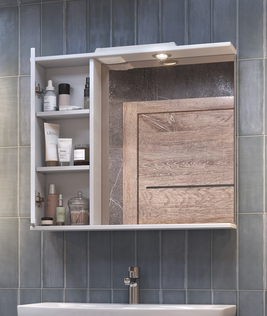 Зеркало-шкаф Vigo Callao 80 левое, с подсветкой