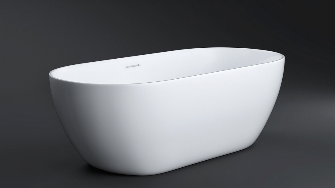 Ванна из искусственного камня Nilo Barcelona Solid bianco mat 170х80