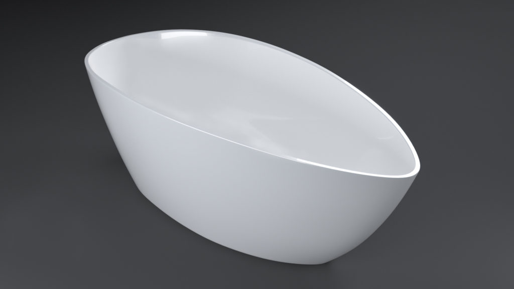 Ванна из искусственного камня Nilo Adagio Solid Piccolo bianco mat 160х70