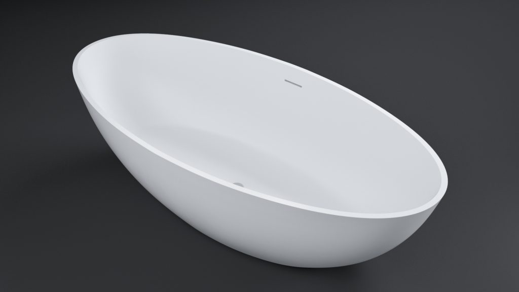 Ванна из искусственного камня Nilo Sonata Solid bianco mat 180х85