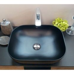 Раковина Nilo Mini 2101 mat nero черная глянцевая