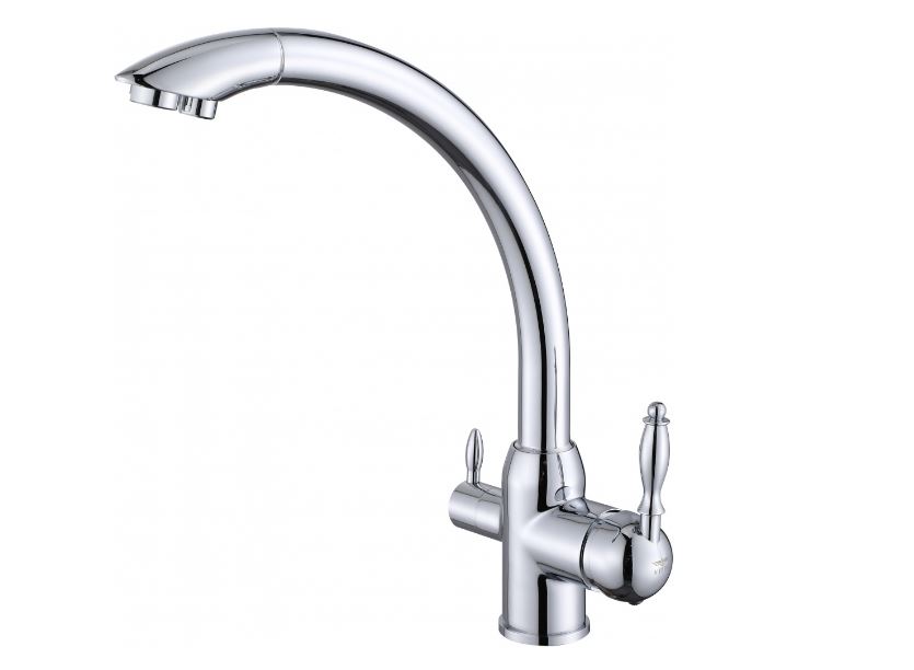 Смеситель для кухни ViEiR V15003 с подключением к фильтру, хром