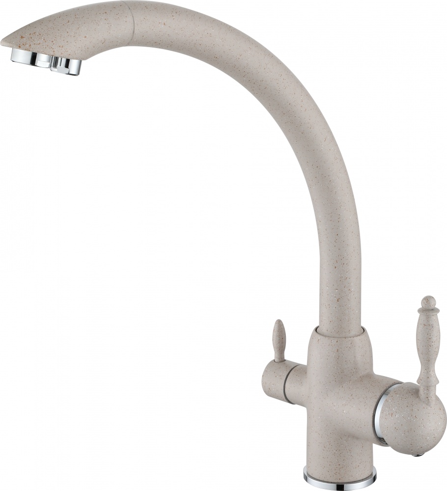 Смеситель для кухни ViEiR V15003-B с подключением к фильтру, бежевый