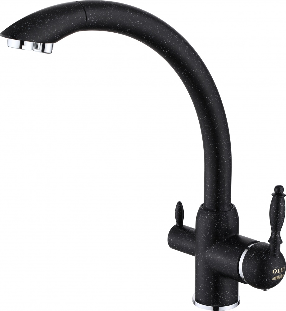 Смеситель для кухни ViEiR V15003-C с подключением к фильтру, черный