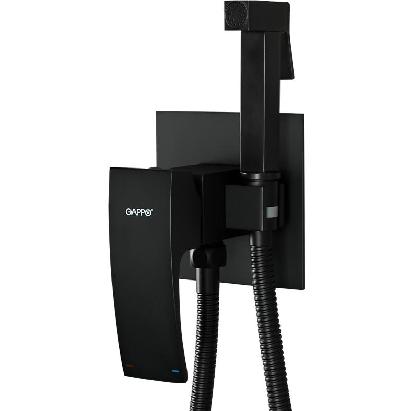 Гигиенический душ Gappo G7207-6 со смесителем, черный