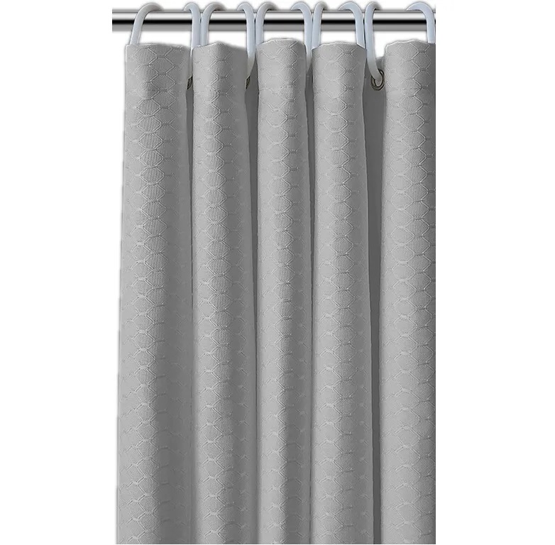 Штора для ванной Carnation Home Fashions Grace Jacquard Grey 240x200