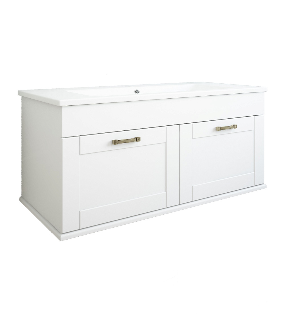 Тумба с раковиной Sanflor Ванесса 95 (раковина PIANO), подвесная, белая