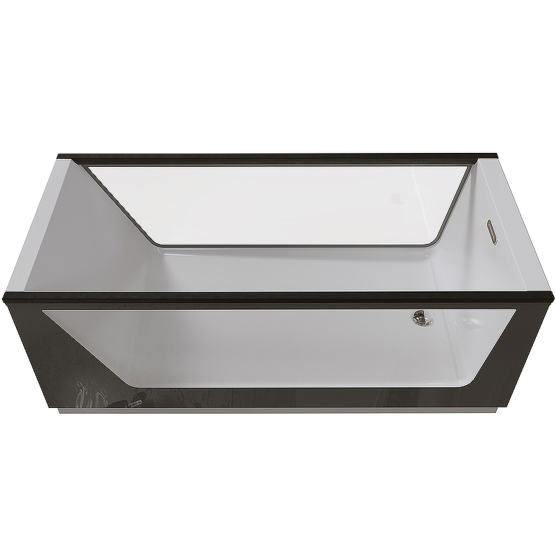 Акриловая ванна Aima Design Neo 170x75 2 стекла (матовое серое) 01нео1775с2с