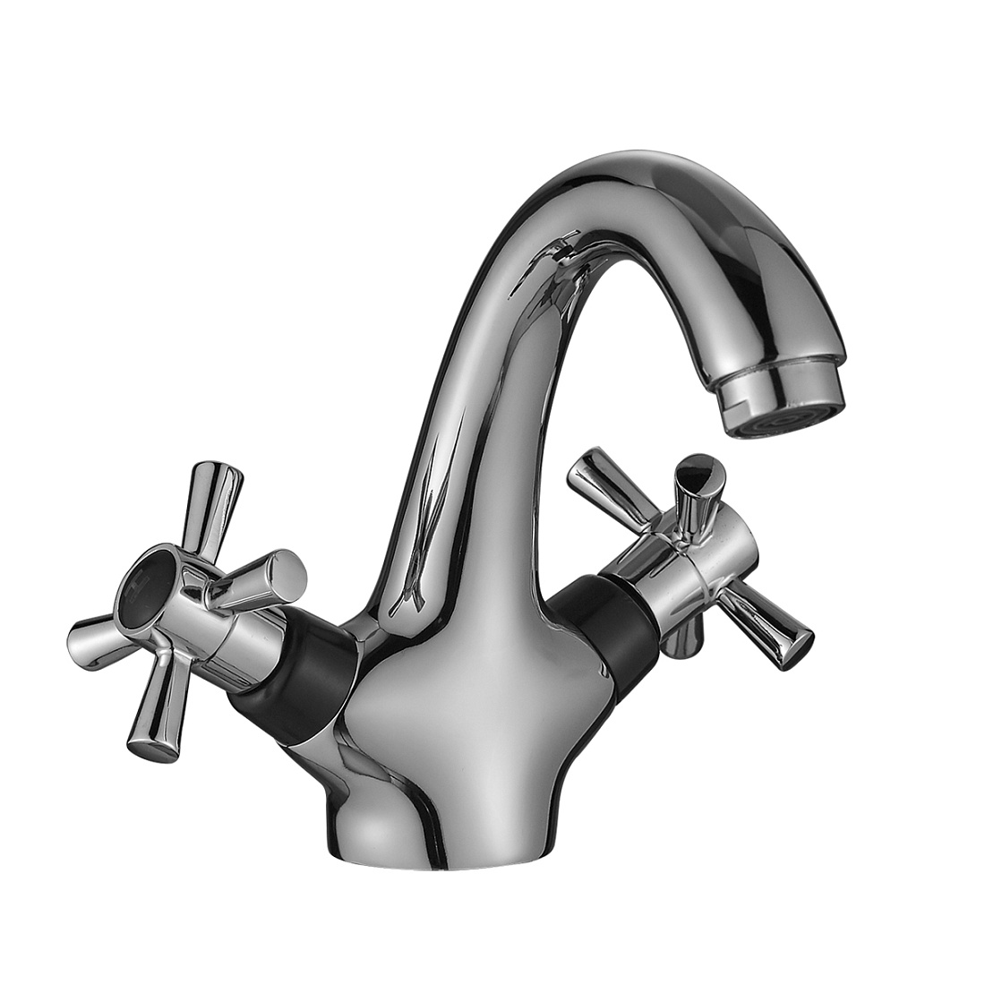 Смеситель Decoroom DR51 DR51011-Black для раковиный, хром/черный