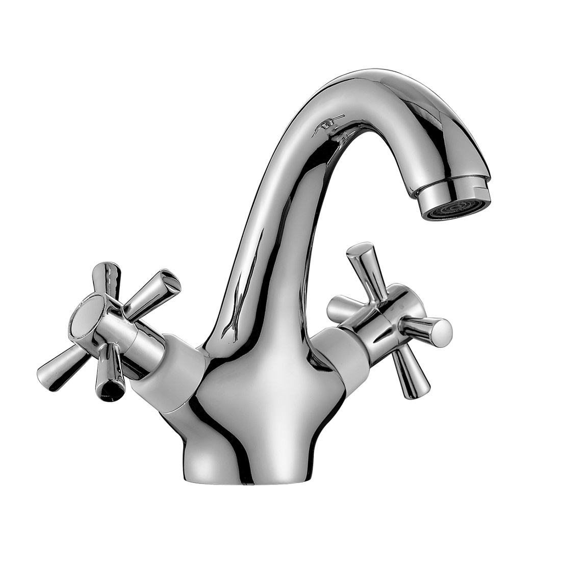 Смеситель Decoroom DR51 DR51011-White для раковиный, хром/белый