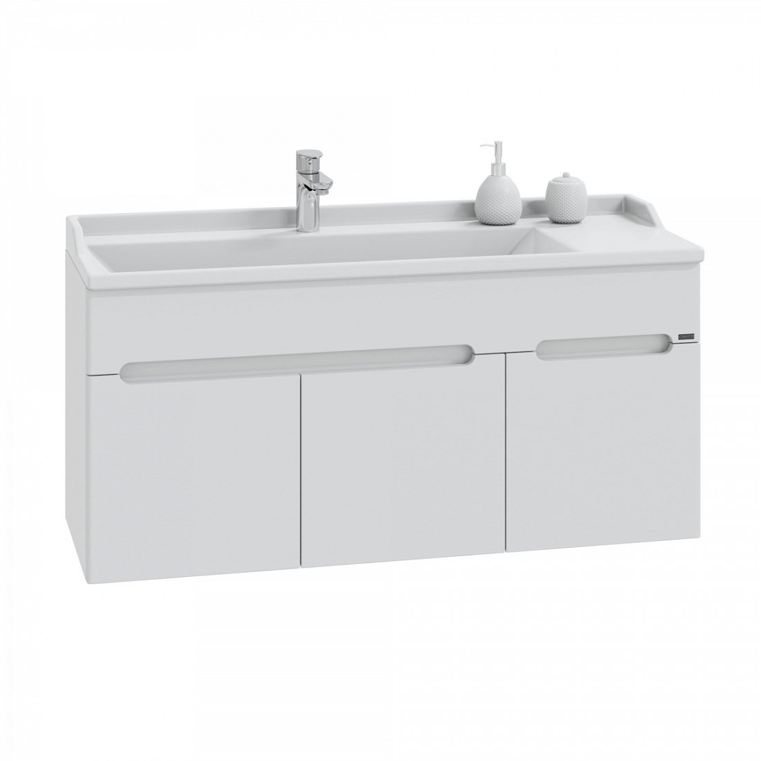 Тумба с раковиной СанТа Лондон 120 подвесная белая (Сириус)