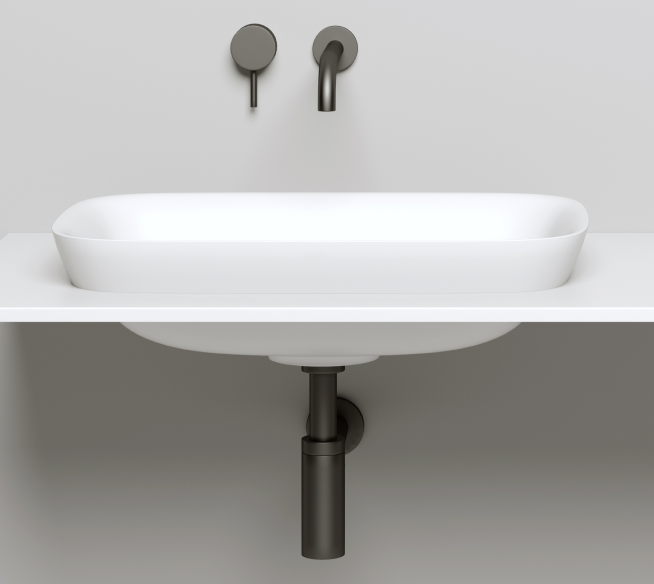 Раковина Salini Marea 02 встраиваемая сверху 59,8x39,8 см, белая матовая S-Stone 1802202M