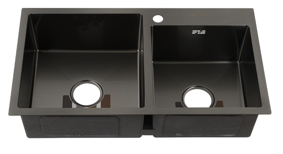 Мойка кухонная Fabia Profi 78433G двойная, графит