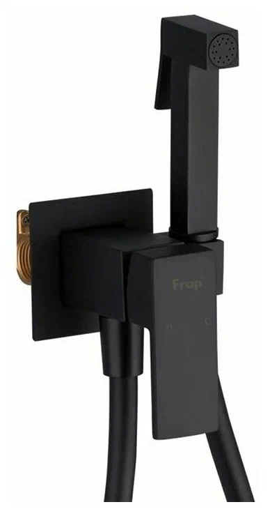 Гигиенический душ Frap F7506-6 со смесителем, черный матовый