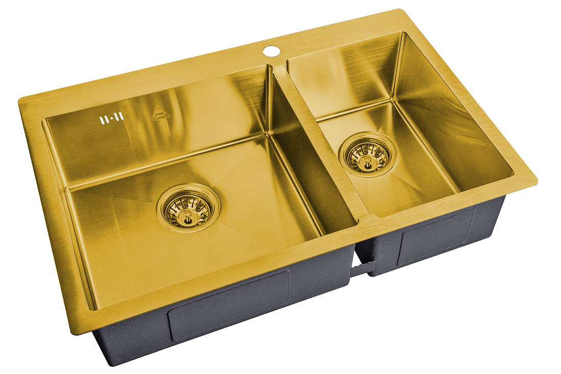 Мойка кухонная Steel Hammer SH 78-2-51-L BRONZE бронза левая