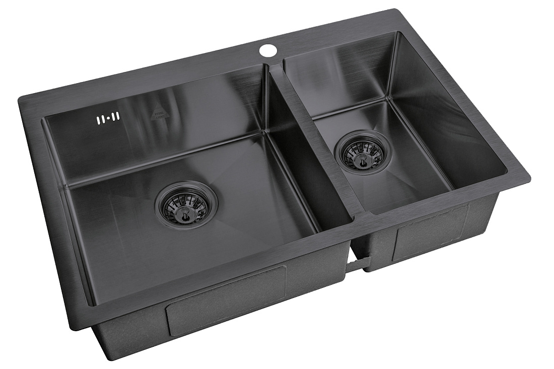 Мойка кухонная Steel Hammer SH 78-2-51-L GRAFIT графит левая