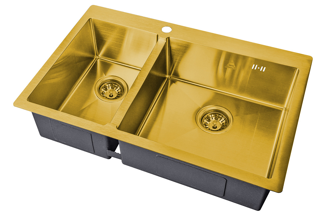 Мойка кухонная Steel Hammer SH 78-2-51-R BRONZE бронза правая