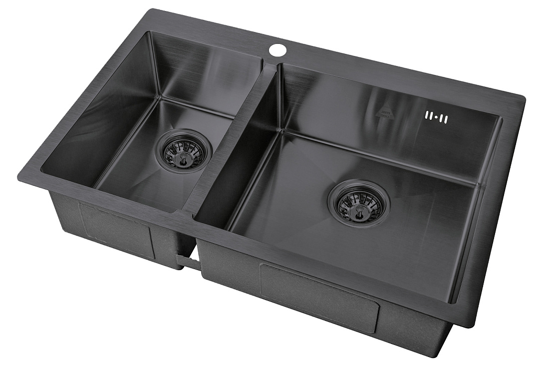 Мойка кухонная Steel Hammer SH 78-2-51-R GRAFIT графит правая