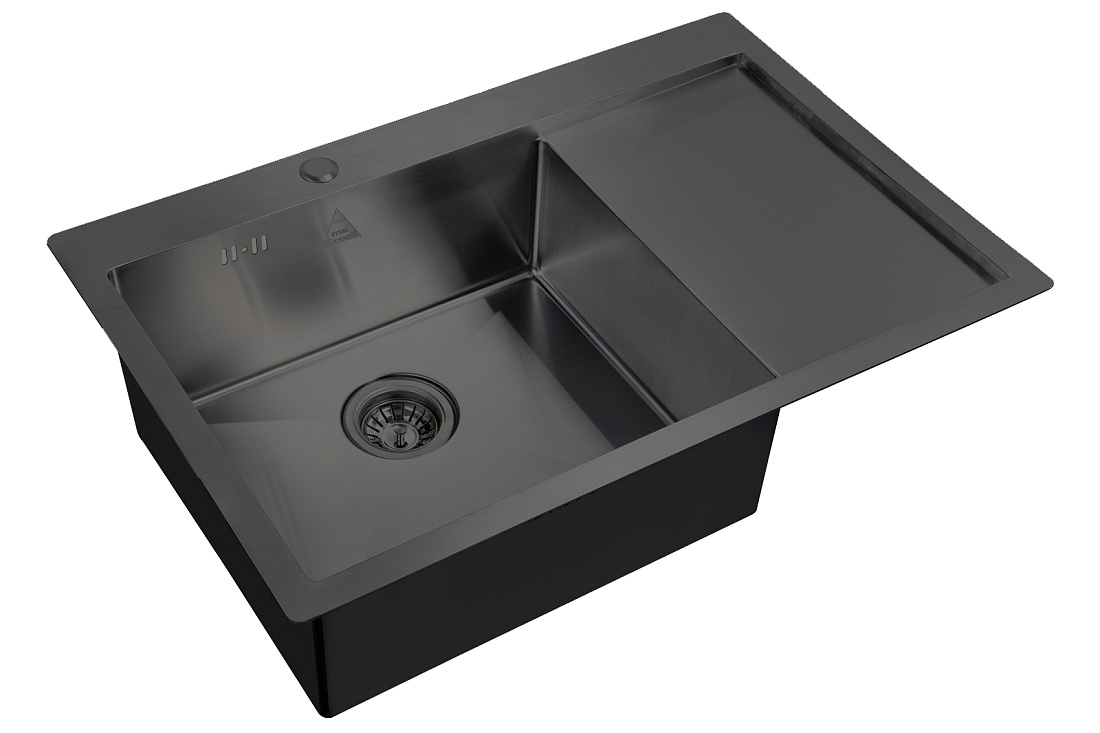 Мойка кухонная Steel Hammer SH 7851-L GRAFIT графит левая