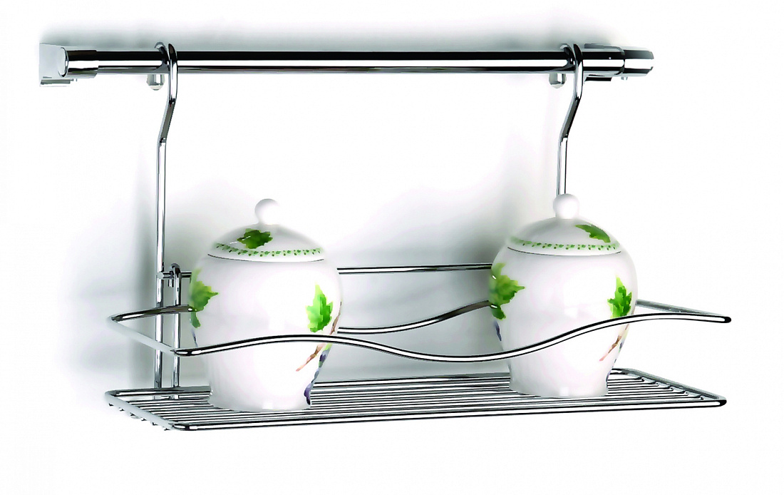 Полка Tekno-tel MG041 под специи, 1 ярус, с рейлингом