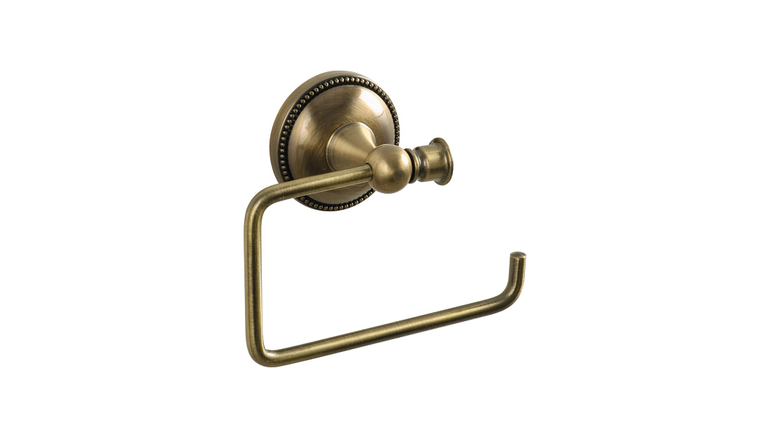 Держатель для туалетной бумаги Grampus Alfa GR-9510B без крышки, античная латунь