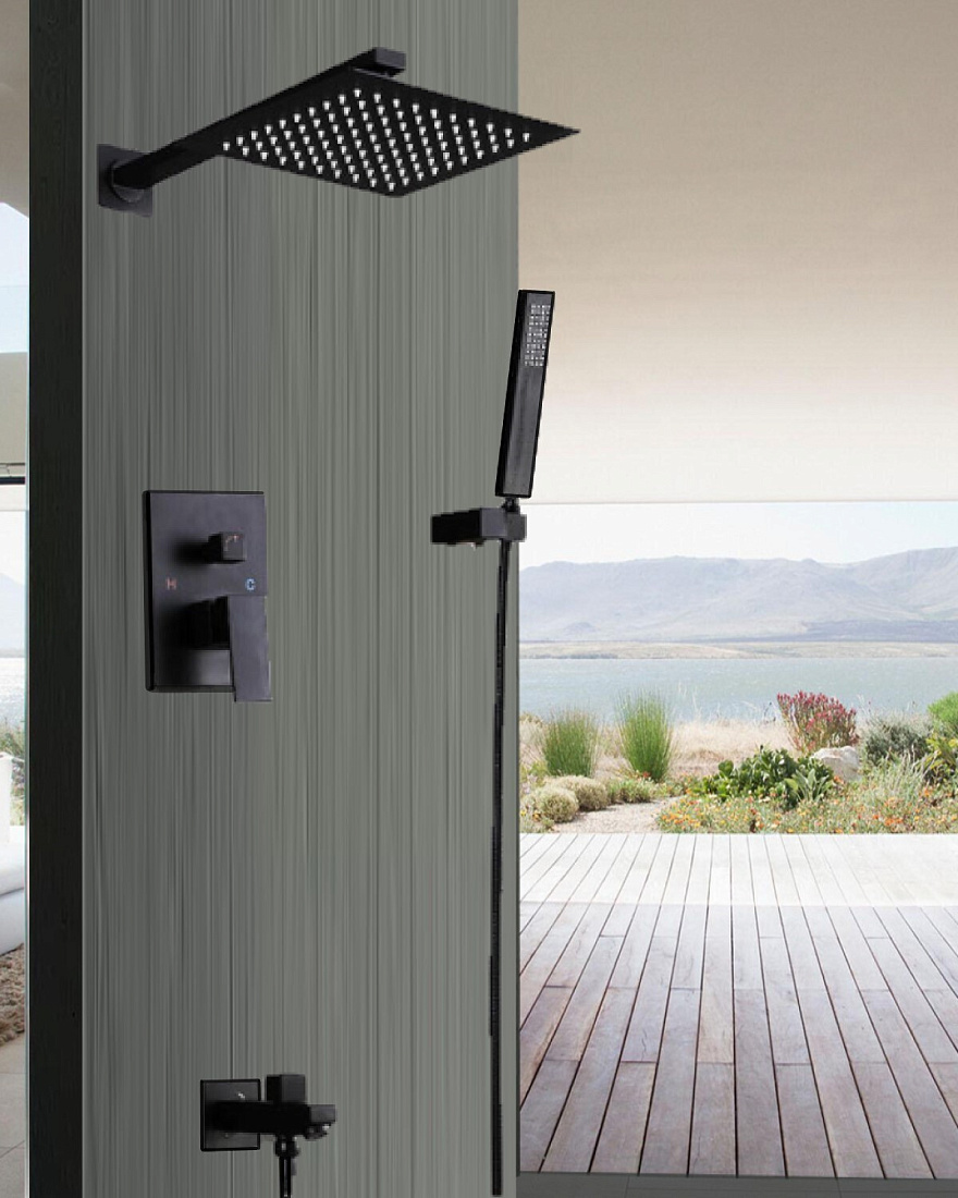 Душевой комплект ALMAes Teivaz TVZ-1805 черный матовый