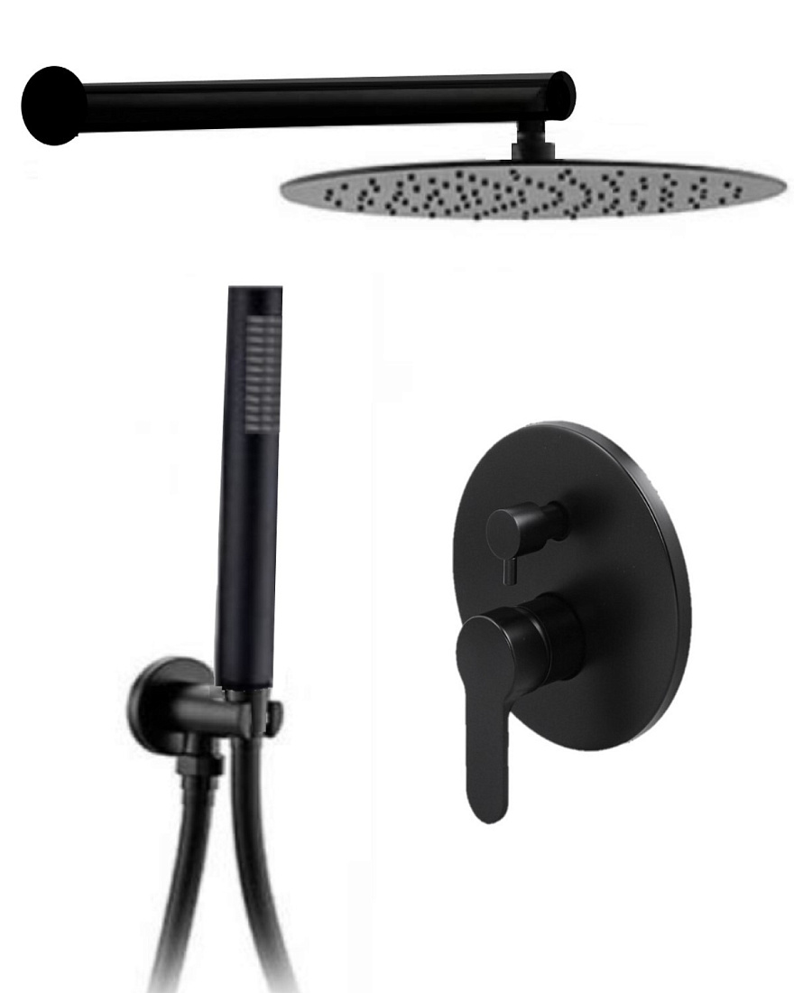 Душевой комплект ALMAes Sakari TVZ-0890 черный матовый