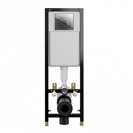 Инсталляция для подвесного унитаза Cersanit Leon S-IN-BLACK-Cg-w с кнопкой смыва