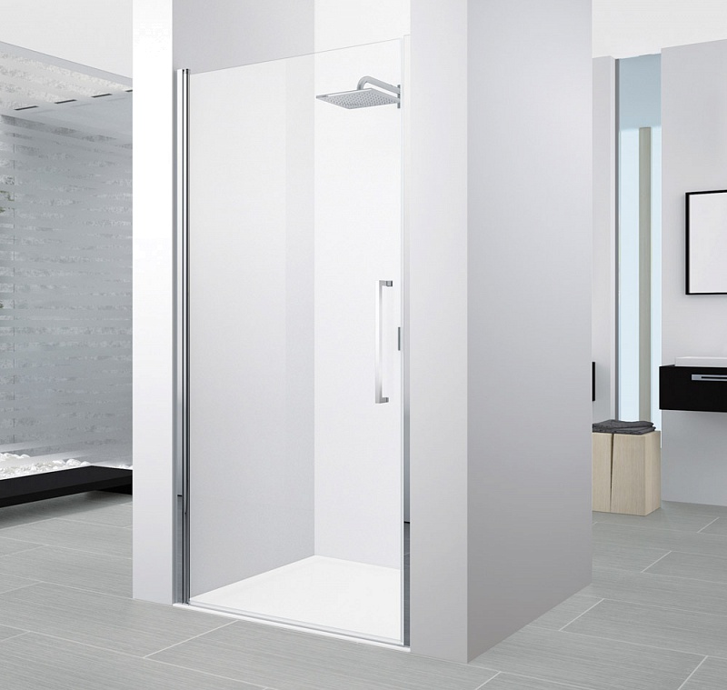 Душевая дверь в нишу Novellini Young Y21B87-1K хром, прозрачное стекло