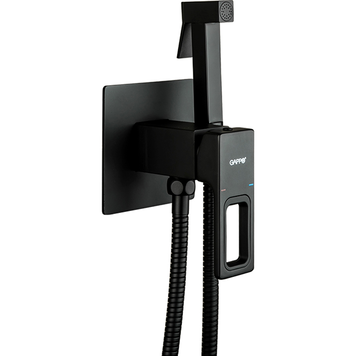 Гигиенический душ Gappo G17-6 G7217-6 со смесителем, черный матовый
