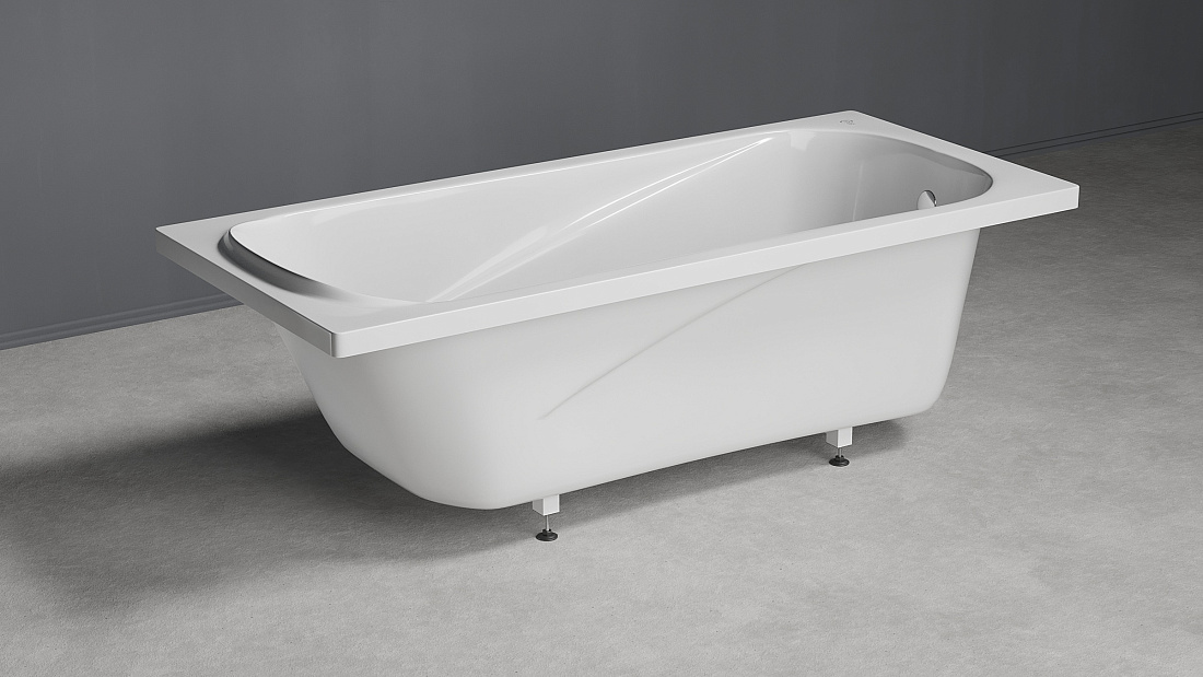 Ванна из искусственного камня Ediss Элиза 180х80 с ножками